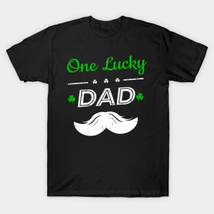 One Lucky Dad Vintage St Patrick Day Gift T-Shirt